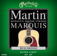 Struny na akustickú gitaru, Martin M1000 Marquis 80/20 Bronze Extra Light  